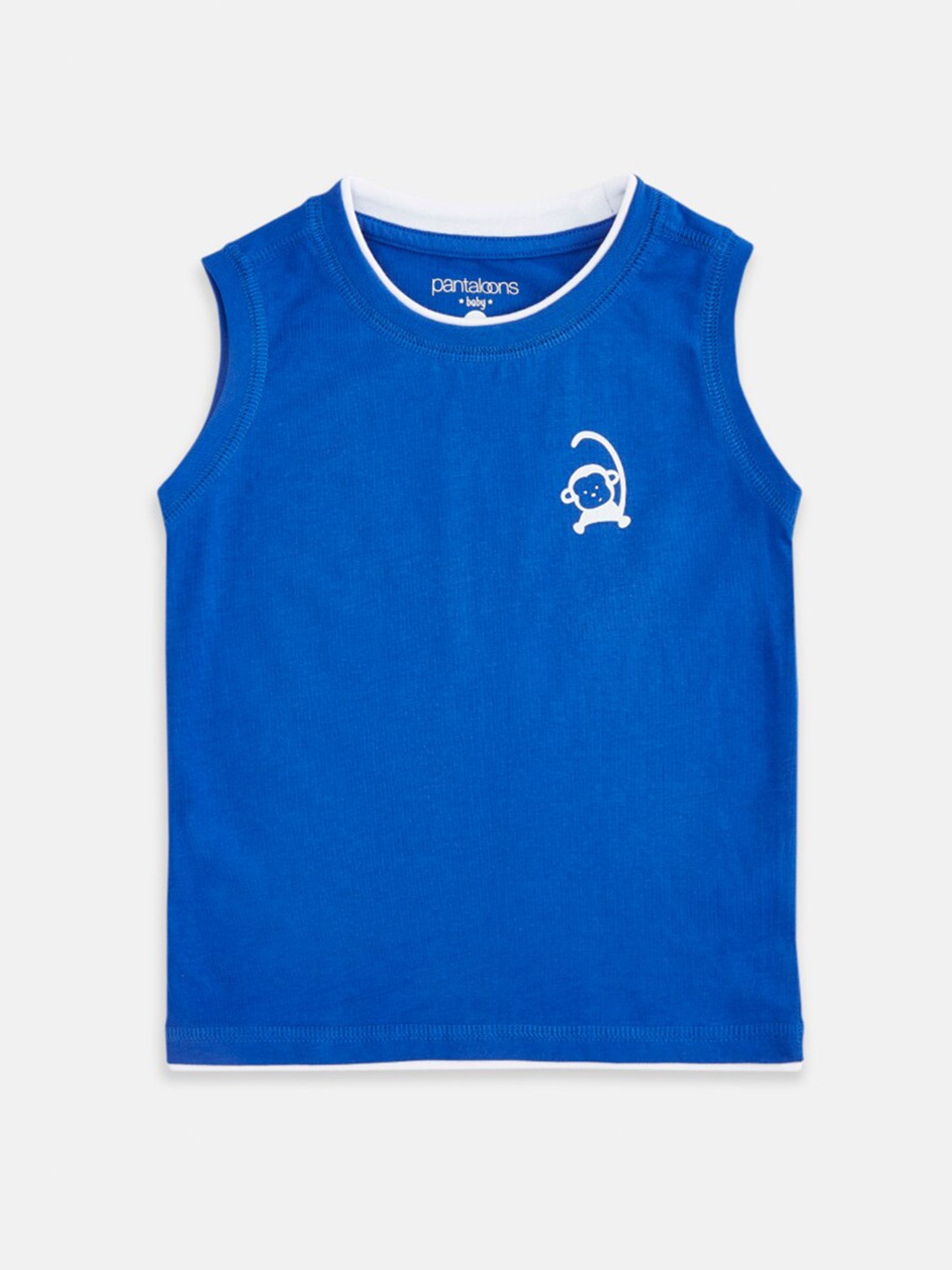 

Pantaloons Baby Boys Blue Pure Cotton T-shirt