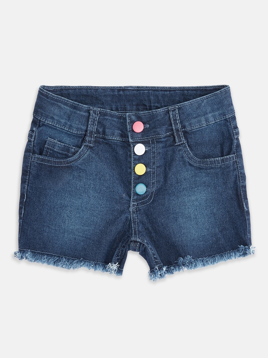 

Pantaloons Junior Girls Blue Washed Denim Shorts