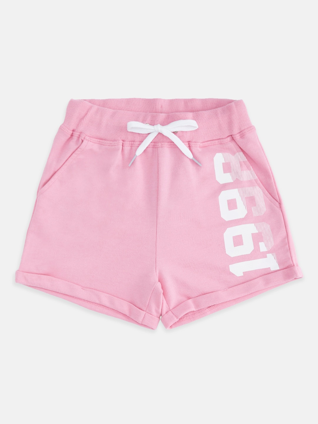 

Pantaloons Junior Girls Pink Cotton Shorts