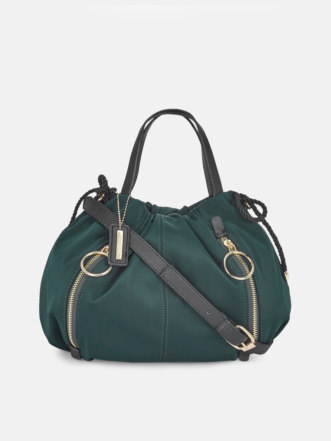

Forever Glam by Pantaloons Teal Green Structured Handheld Bag