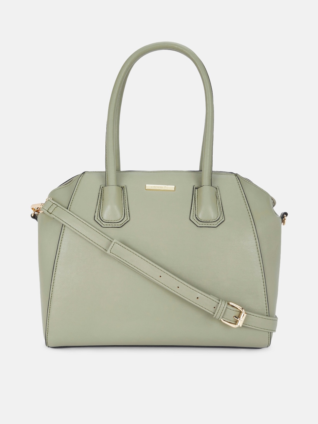 

Forever Glam by Pantaloons Green Structured Handheld Bag