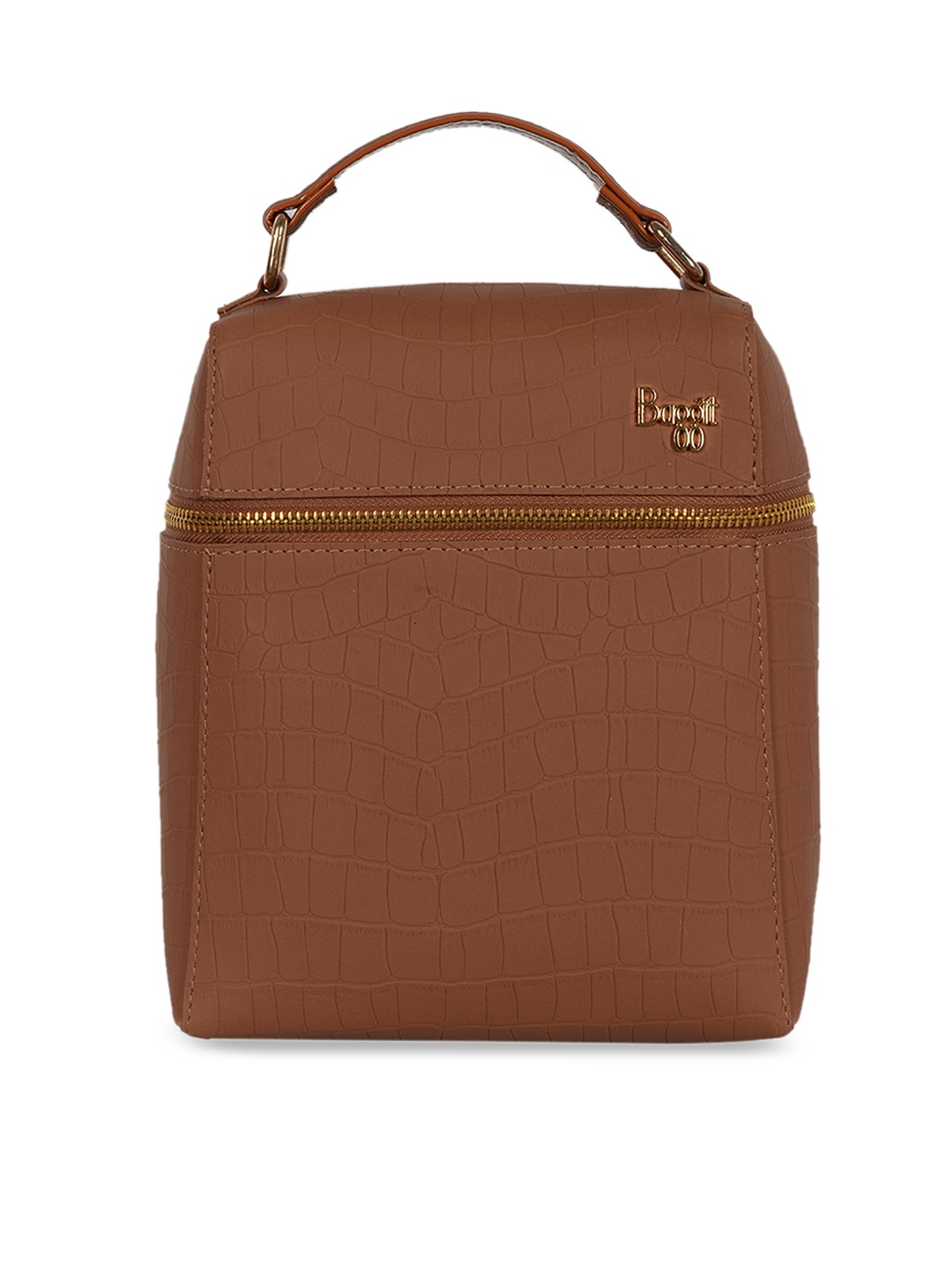 

Baggit Women Tan Brown Textured Structured Satchel