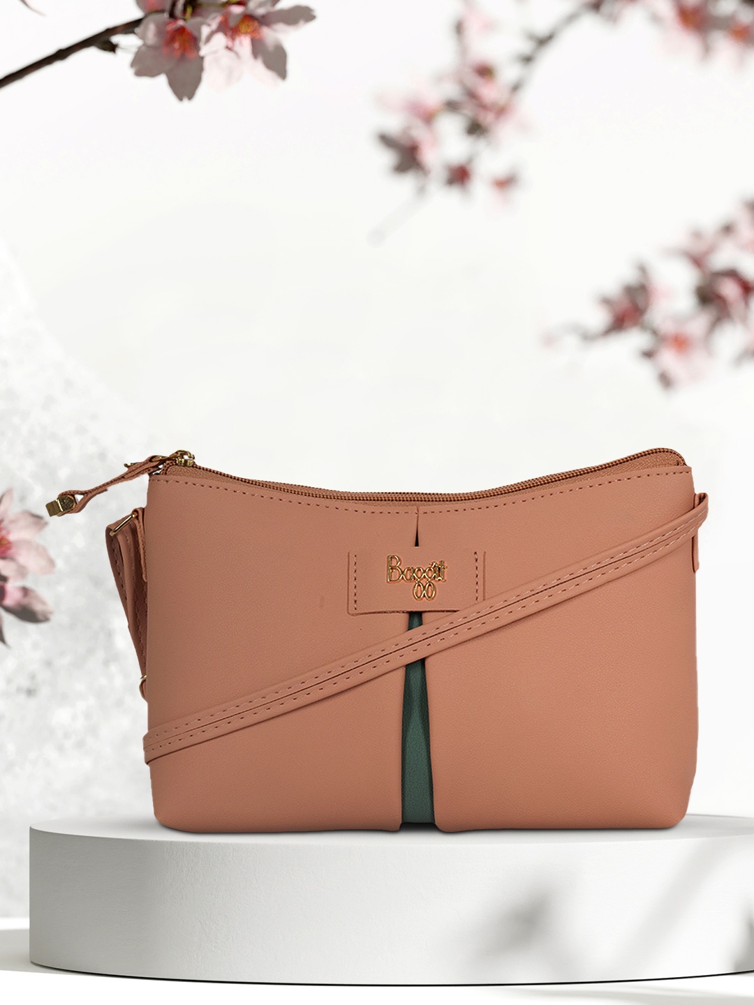 

Baggit Rose Pink Structured Sling Bag