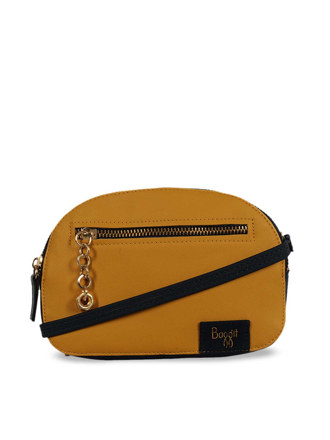 

Baggit Mustard Yellow Structured Sling Bag
