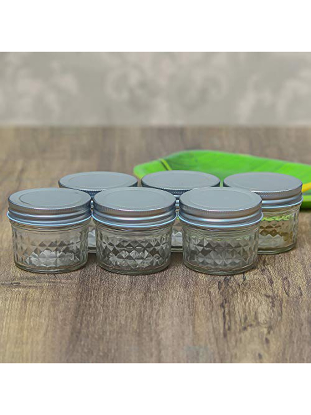 

Femora Set of 6 Storage Spice Jars, Transparent