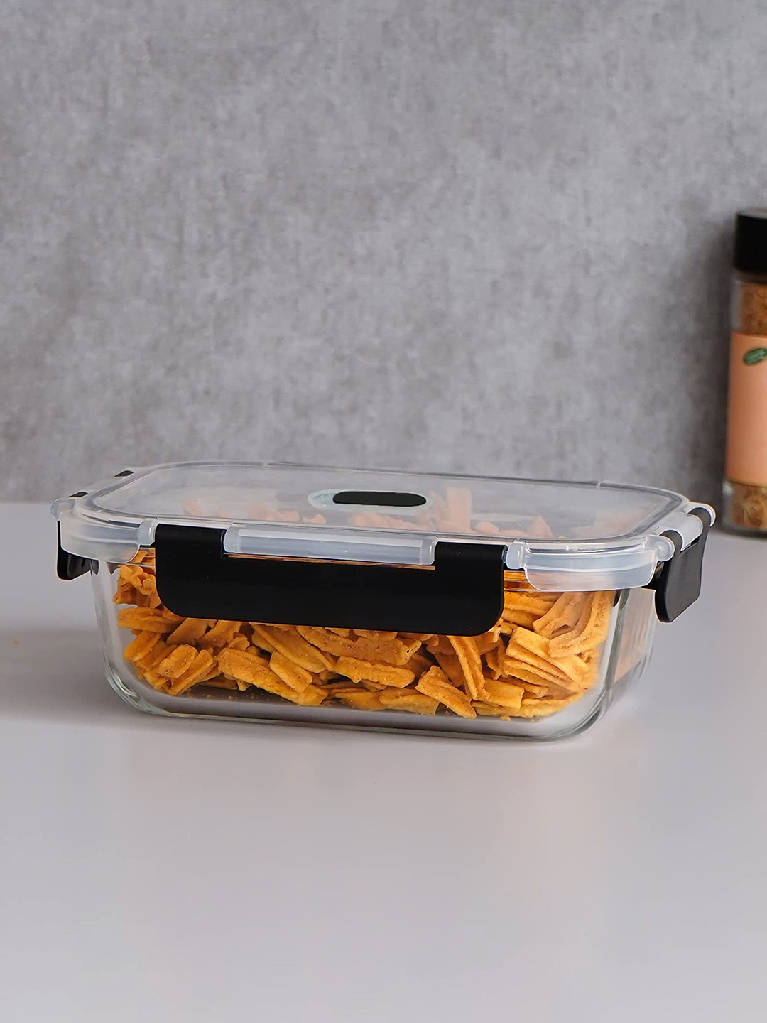 

Femora Set Of 2 Borosilicate Glass Storage Containers, Transparent
