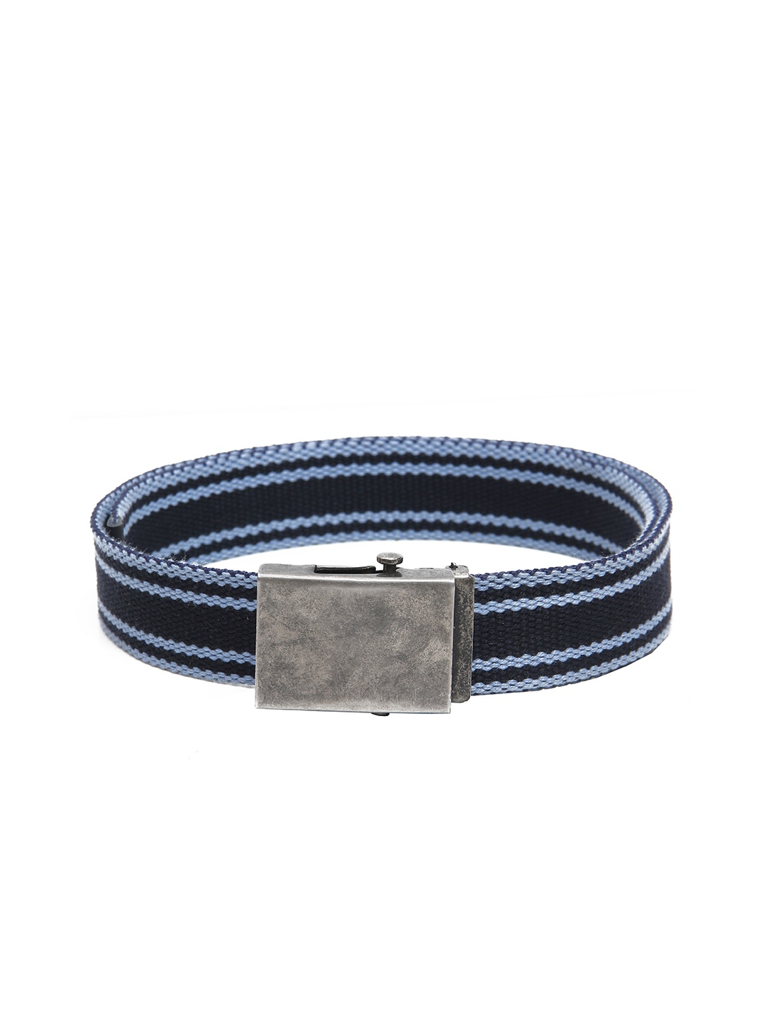 

Calvadoss Men Navy Blue Cotton Canvas Belt