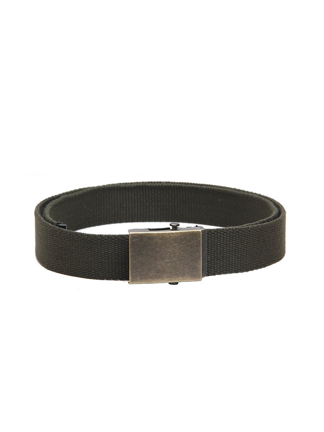 

Calvadoss Men Green Cotton Canvas Belt