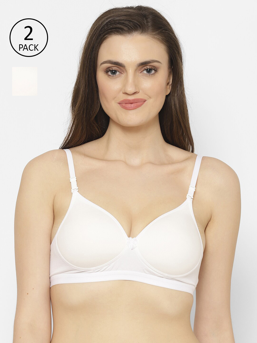 

Floret Pack Of 2 White Bra - Lightly Padded