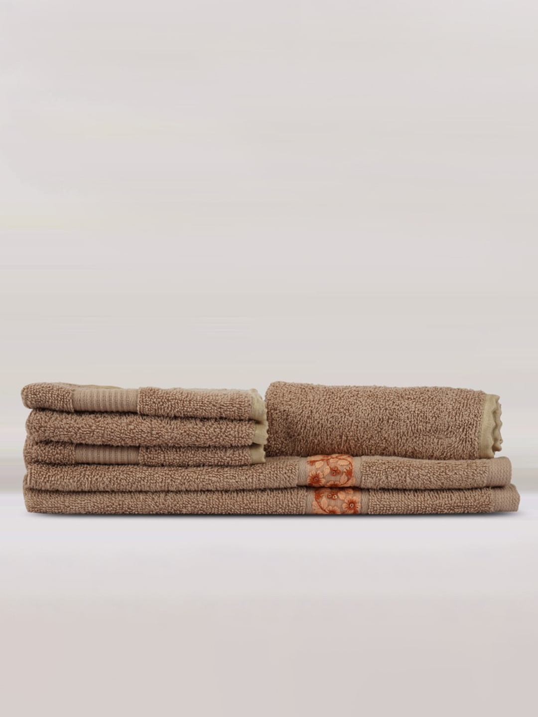 

LUSH & BEYOND Set of 6 Brown 500 GSM Towel Set
