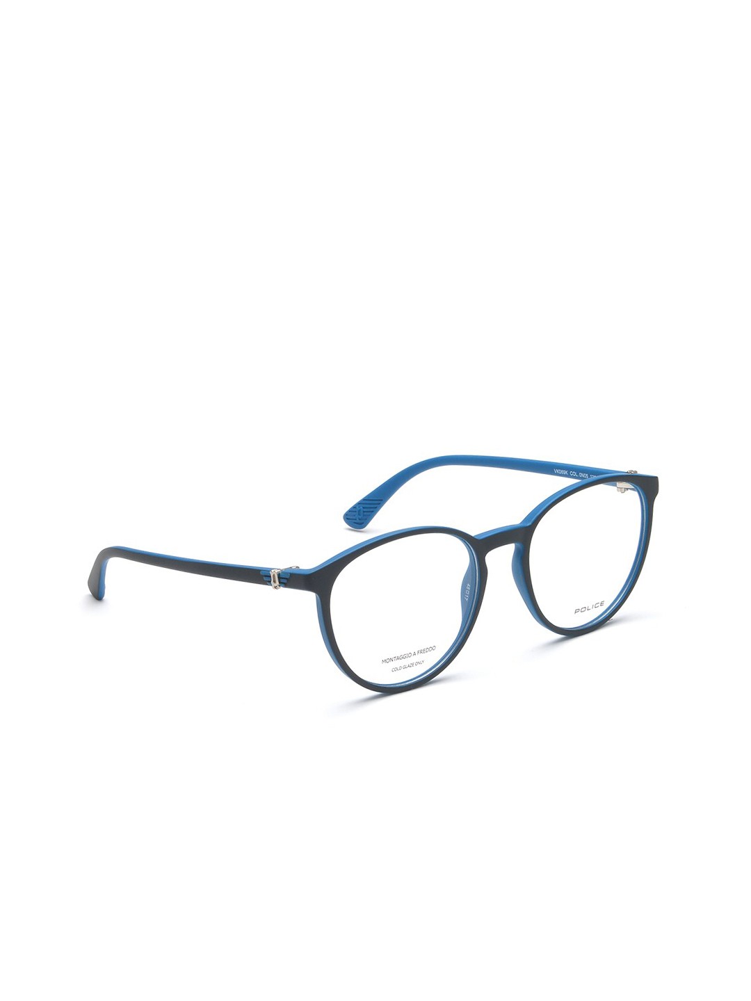 

Police Men Black & Blue Full Rim Round Frames VK069K48N05FR