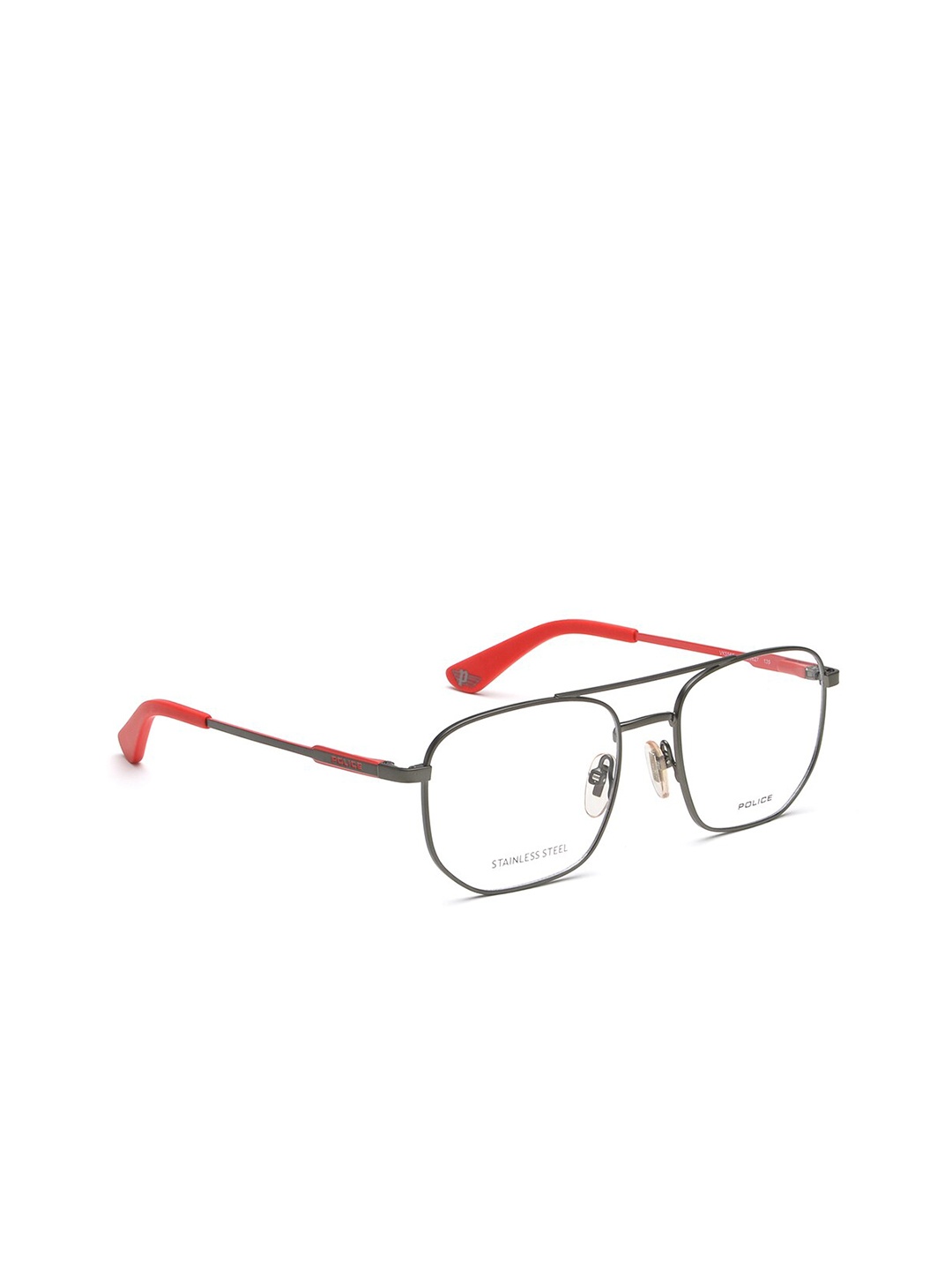 

Police Men Grey & Red Solid Full Rim Square Frames