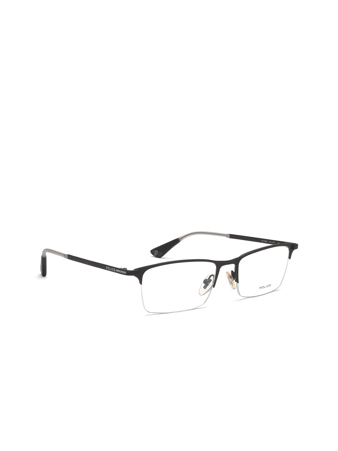 

Police Men Black Half Rim Rectangle Frames