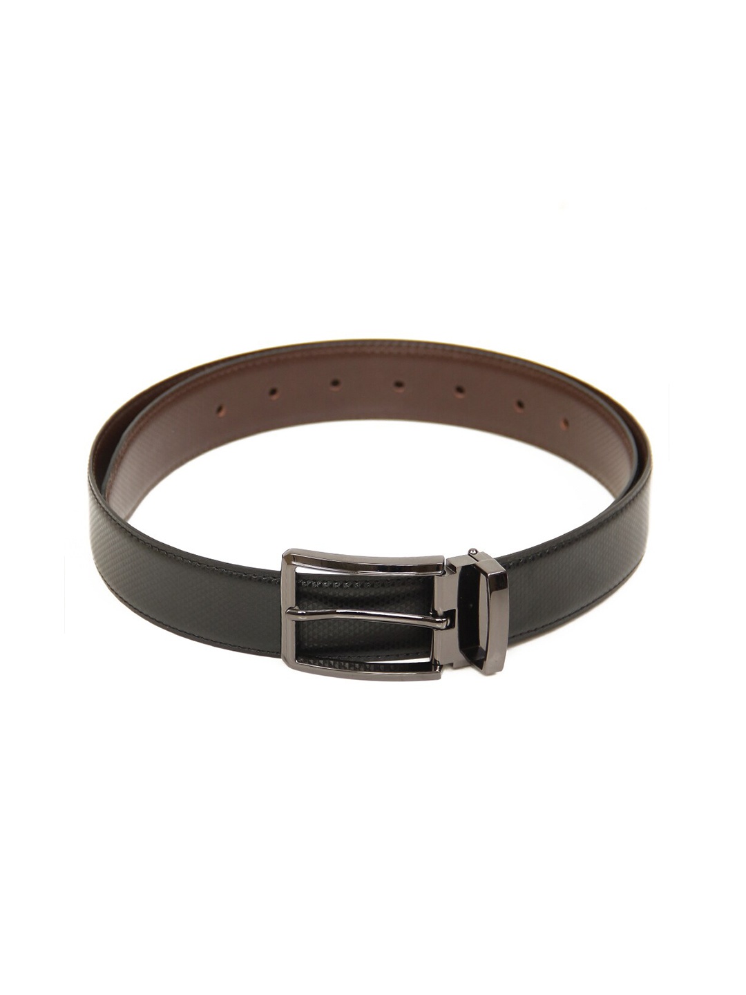 

Calvadoss Men Black & Brown Reversible PU Belt