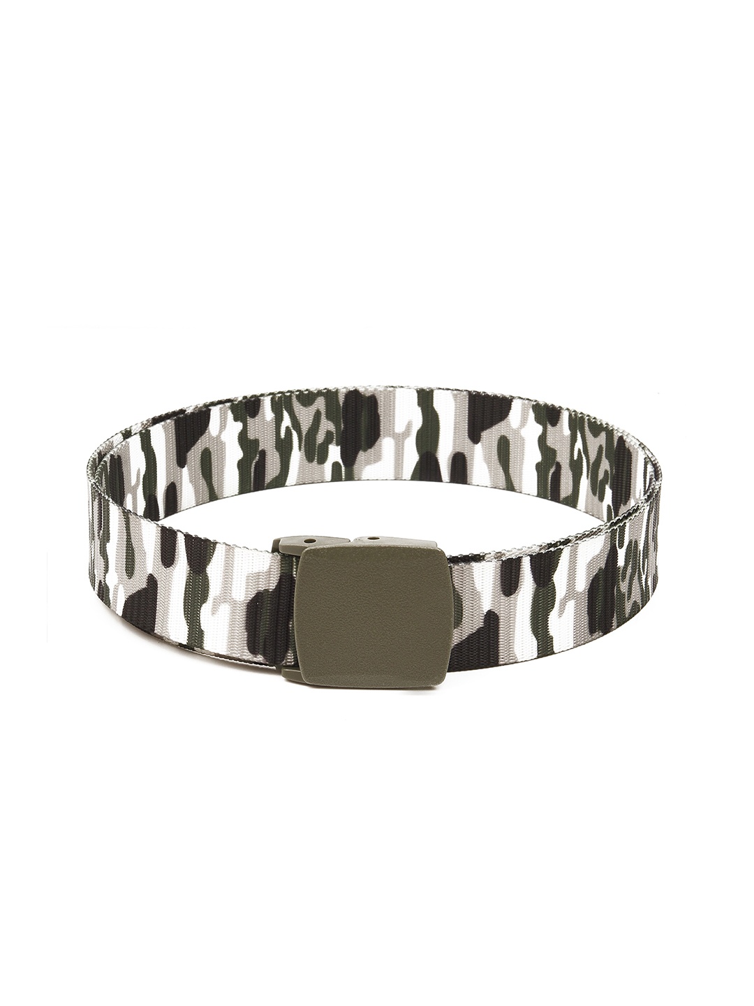 

Calvadoss Men White Printed Canvas Belt