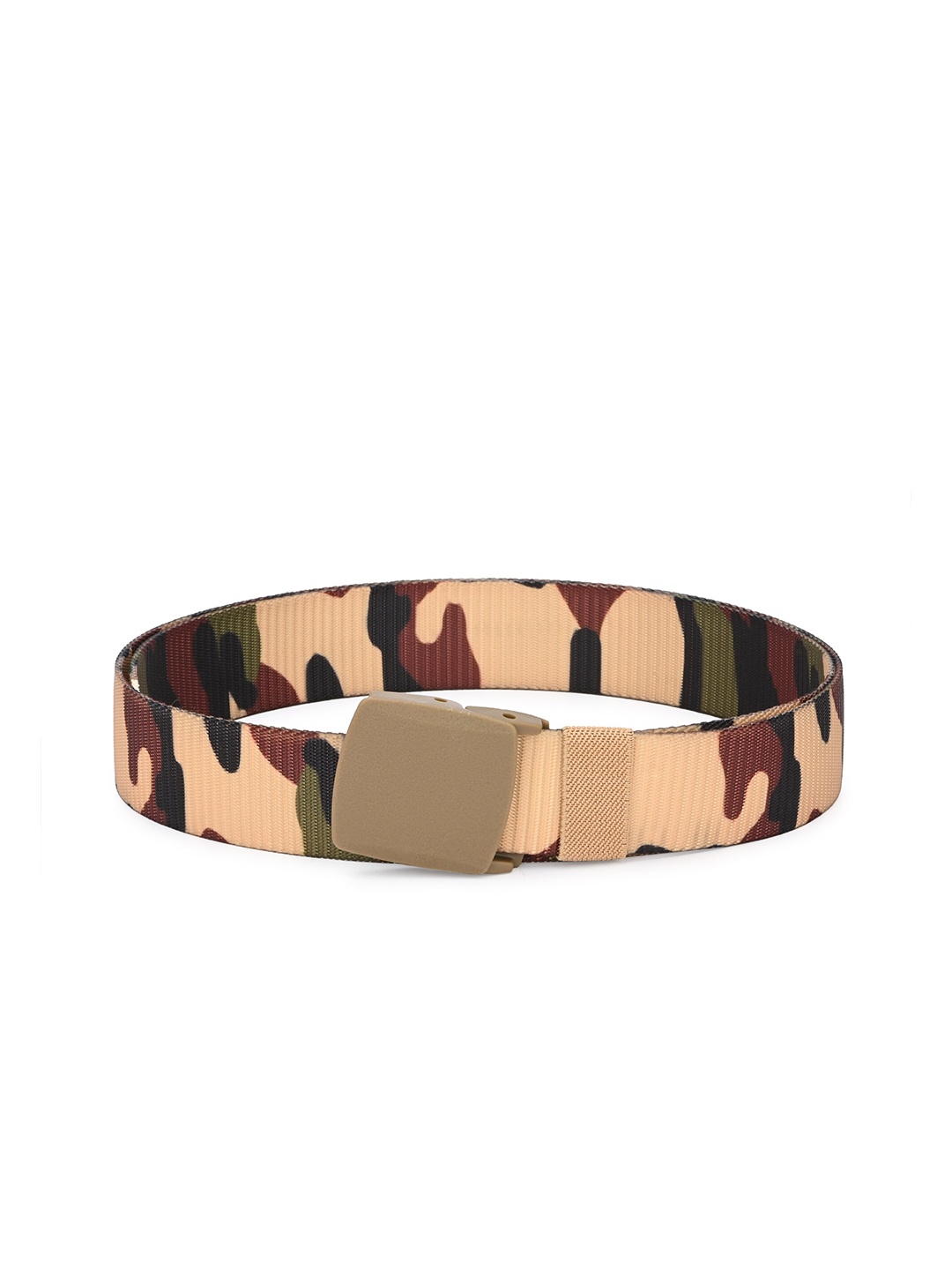 

Calvadoss Men Brown & Beige Camouflage Printed Belt