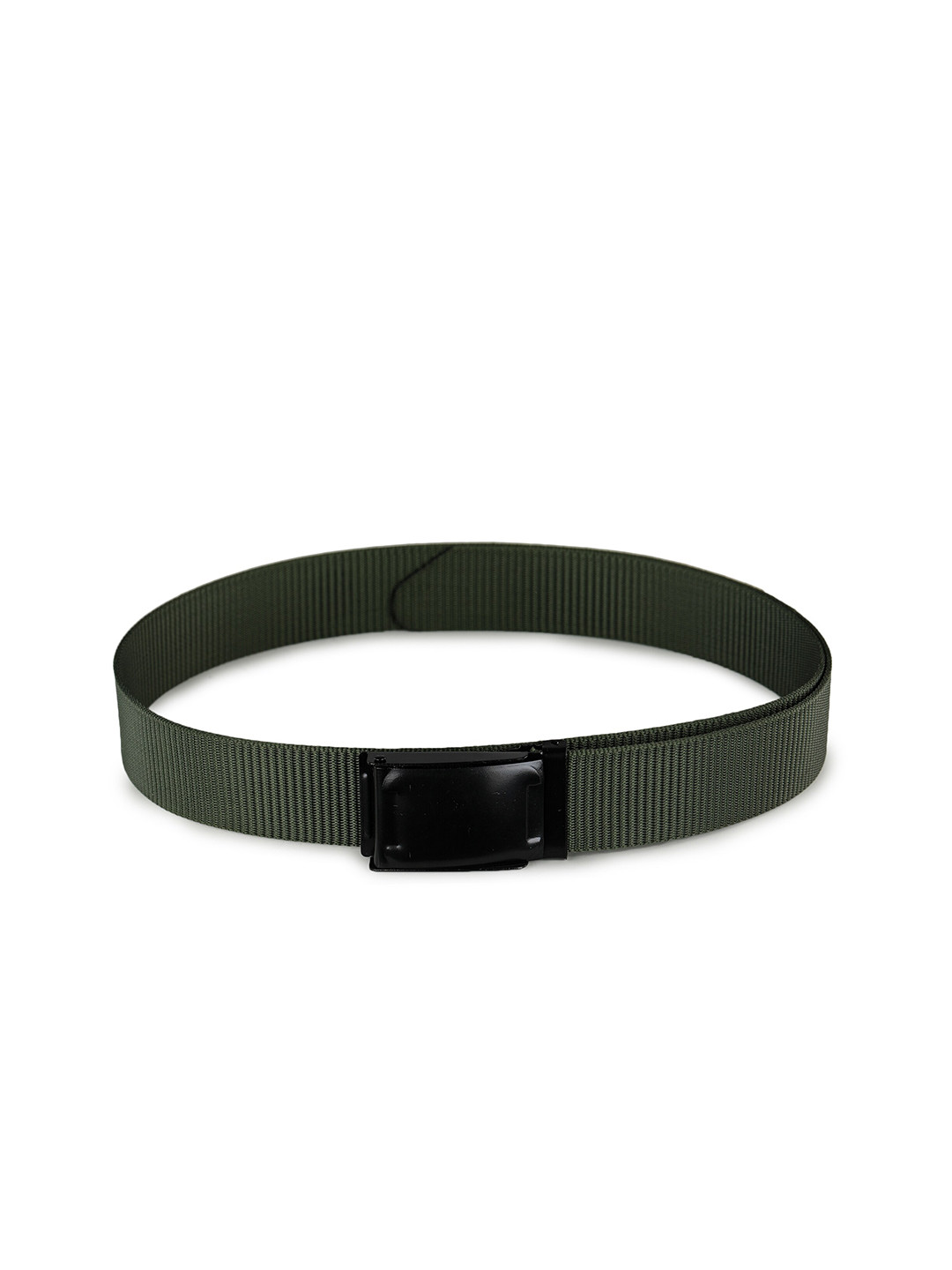 

Calvadoss Men Green Textured Leather Belt