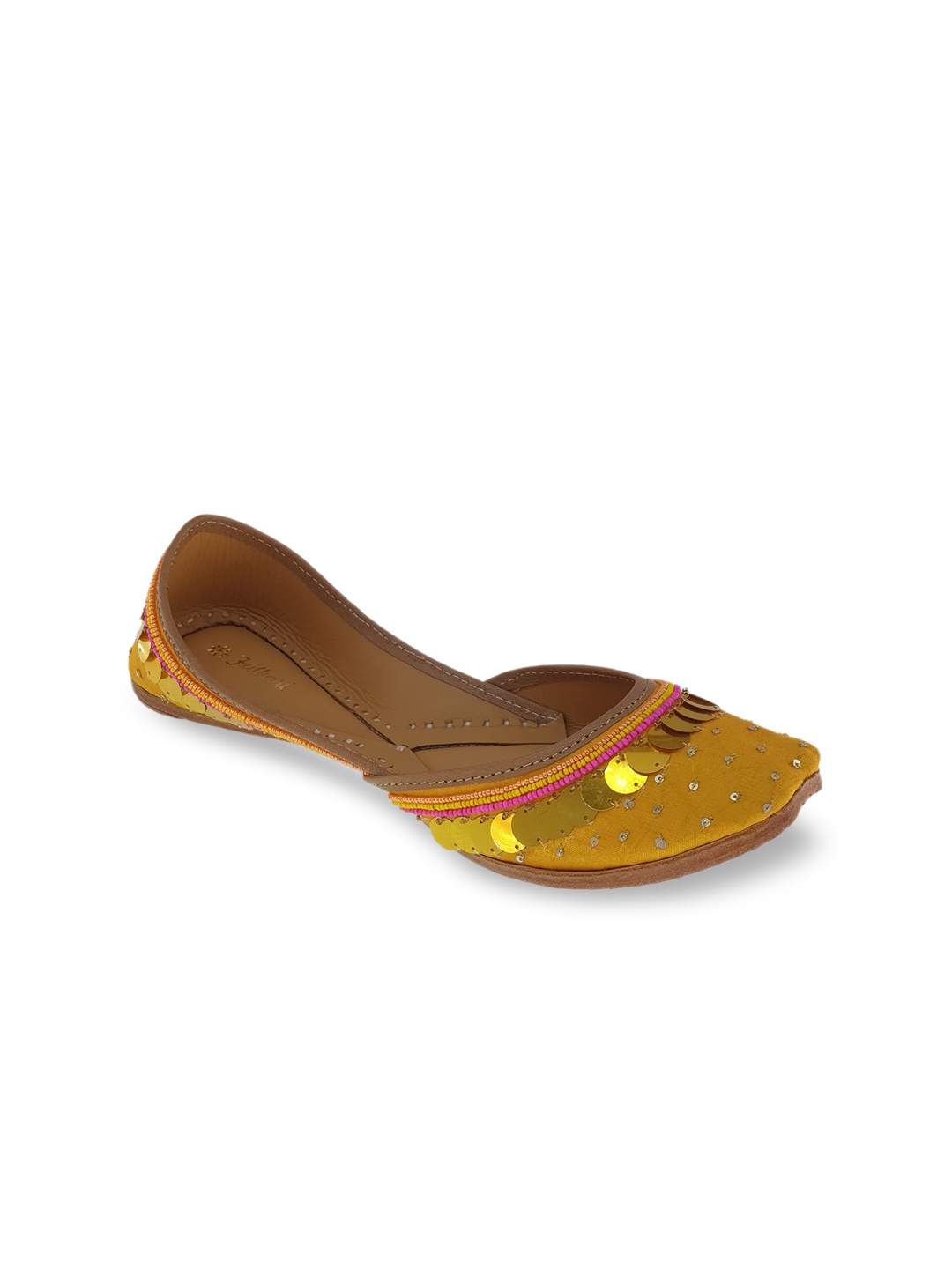 

Fulkari Women Yellow Ethnic Mojaris