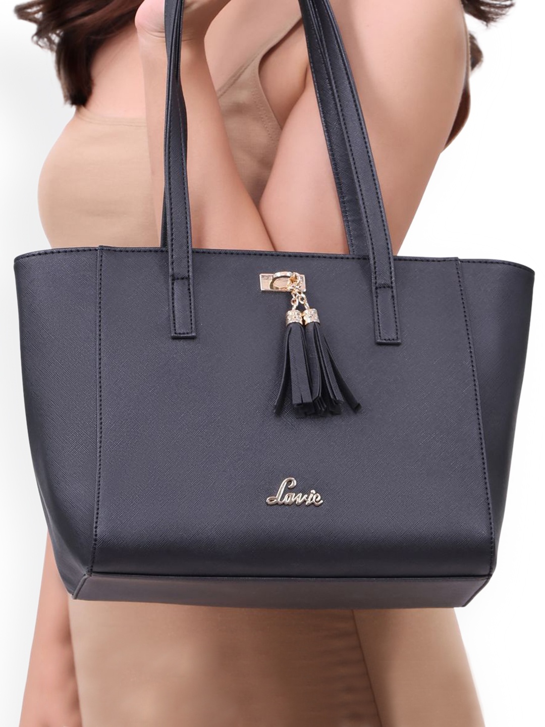 

Lavie Women Black Betty Tassel Tote Bag