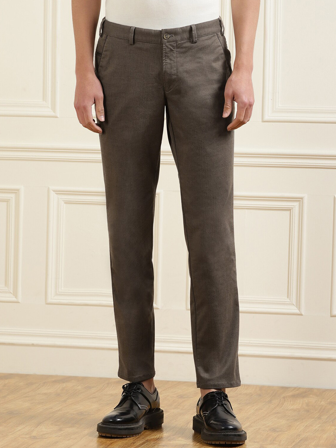 

Hiltl Men Brown Pure Cotton Regular Fit Trousers