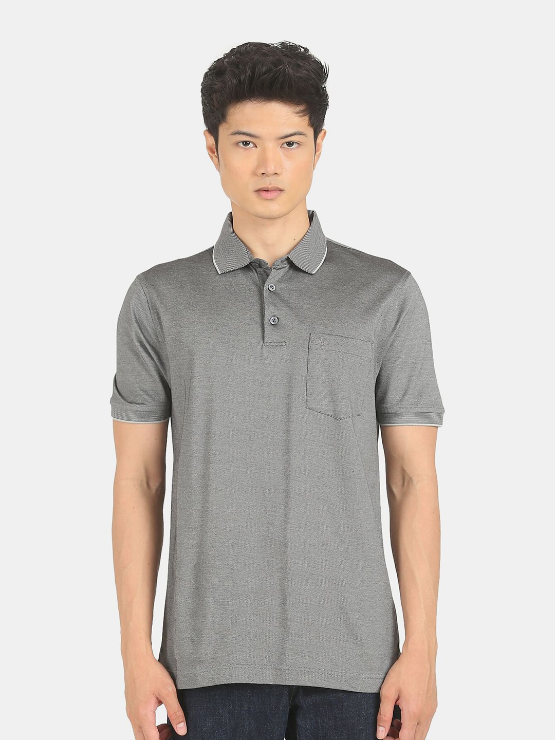 

Arrow Men Black Solid Polo Collar Regular-Fit T-shirt