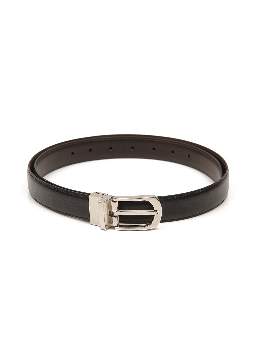 

Calvadoss Girls Black & Brown Textured PU Reversible Belt