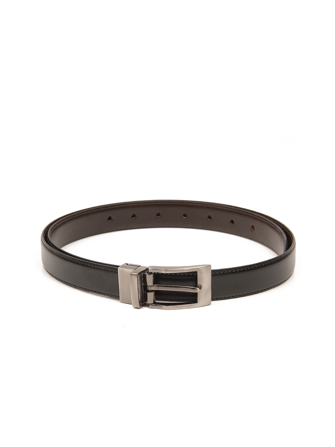 

Calvadoss Girls Black & Brown Solid PU Reversible Belt