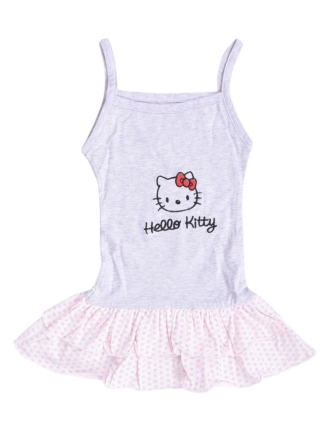 

Moms Home Grey & Pink Hello Kitty Printed Organic Cotton Drop-Waist Dress