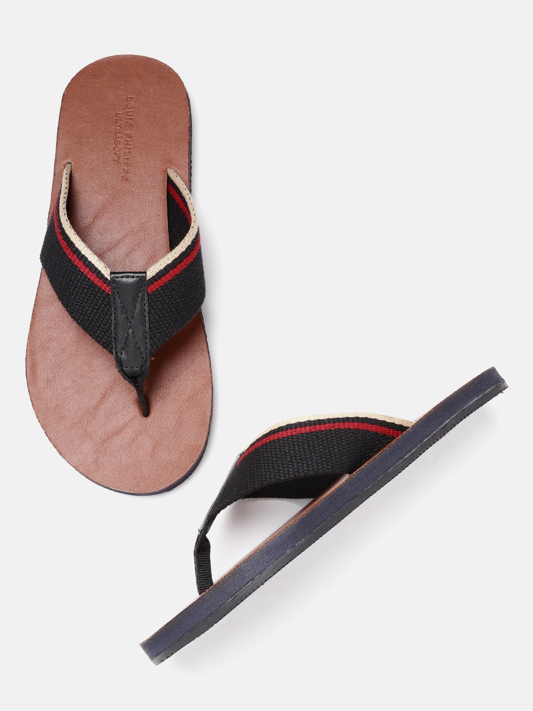 

Louis Philippe Men Black Comfort Sandals