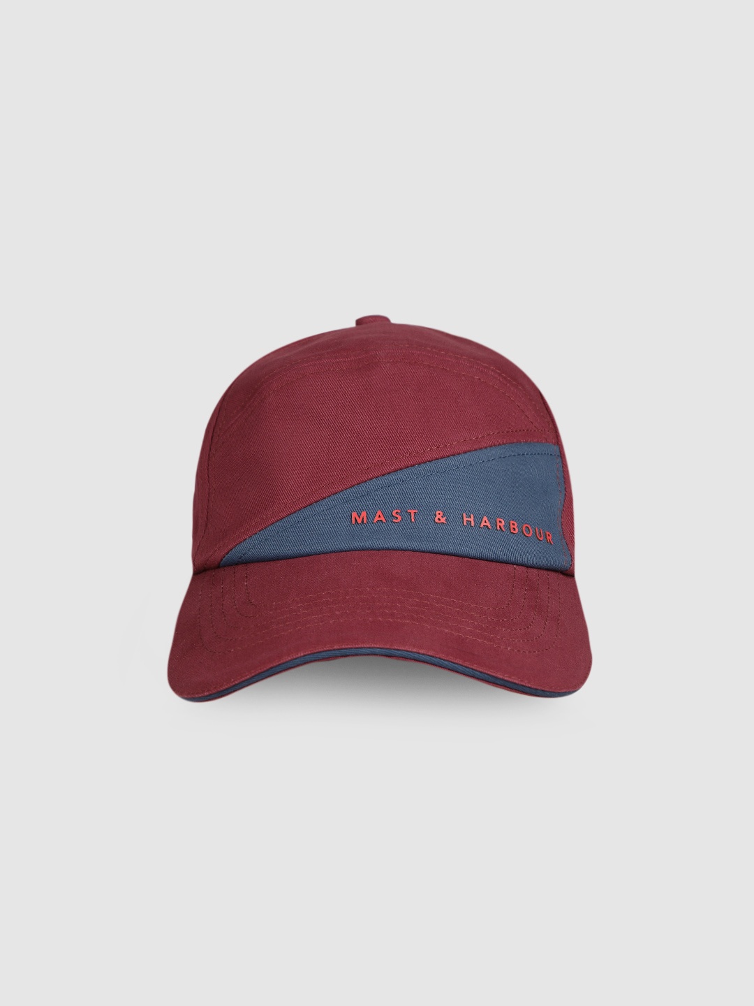 

Mast & Harbour Unisex Maroon & Blue Printed Baseball Cap