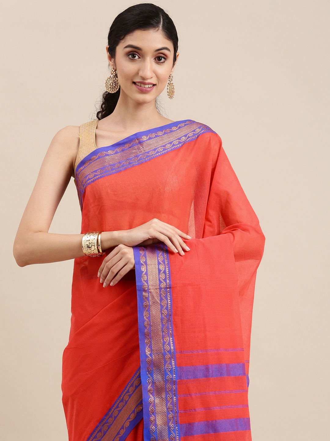 

KALINI Pink Pure Cotton Saree