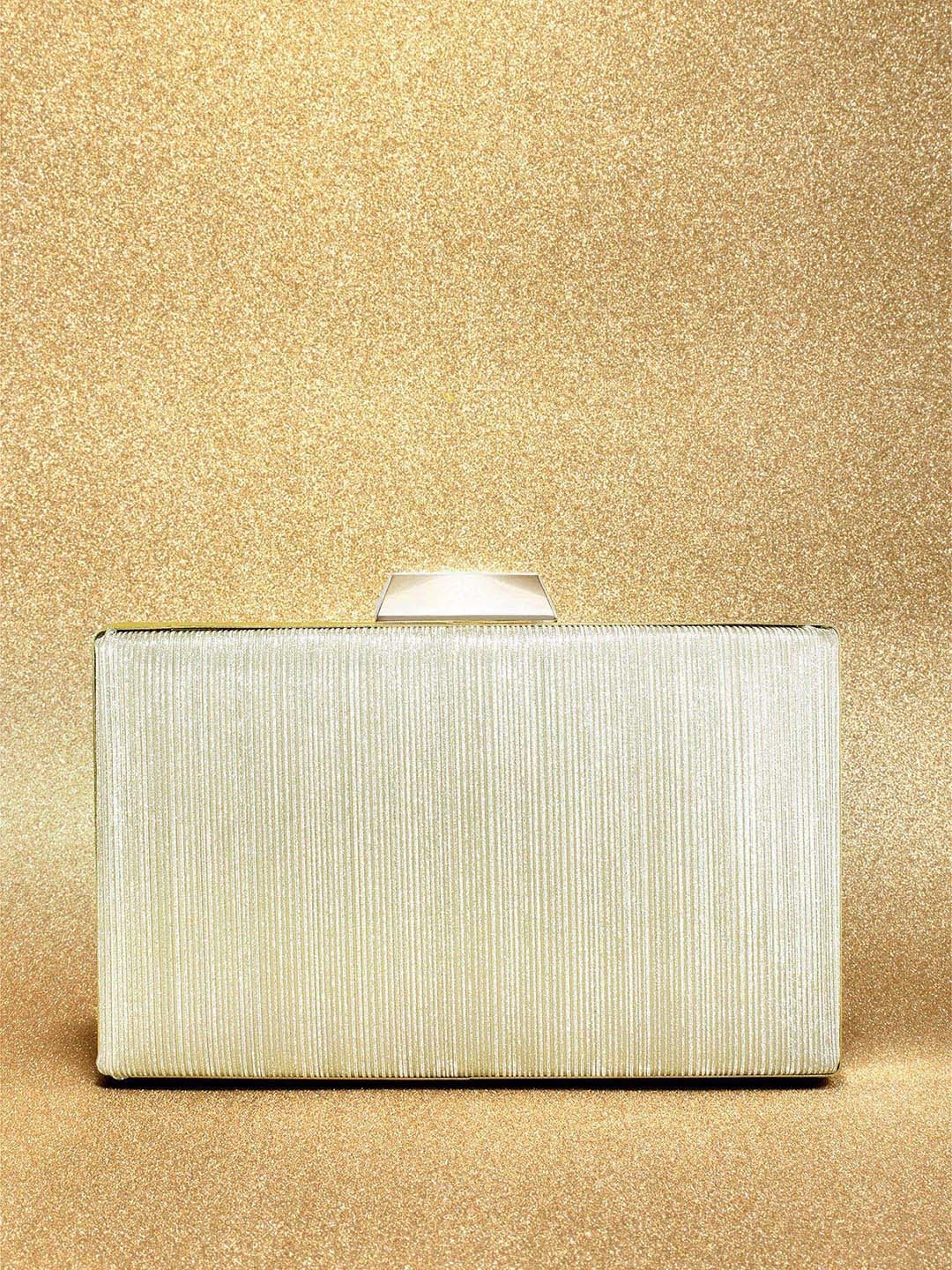 

Peora Gold-Toned Textured Purse Clutch