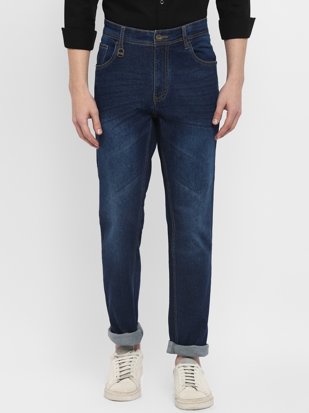 

Red Chief Men Blue Regular Fit Mildly Distressed Light Fade Denim Stretchable Jeans