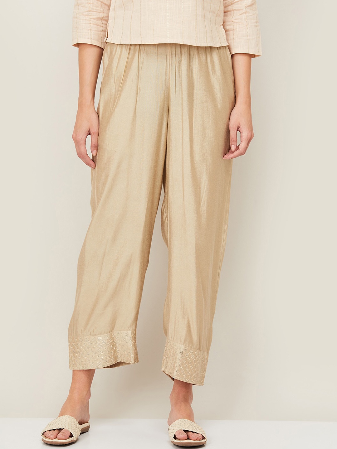

Melange by Lifestyle Women Beige Trousers