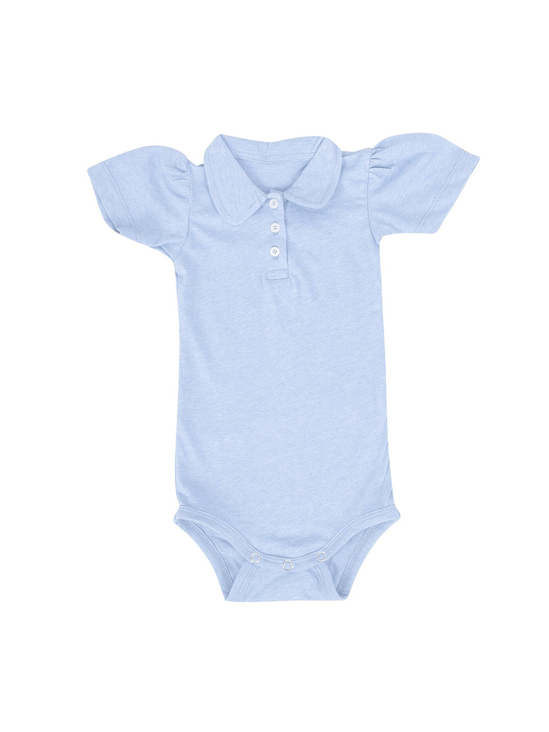 

Moms Home Infants Girls Blue Solid Organic Cotton Bodysuit