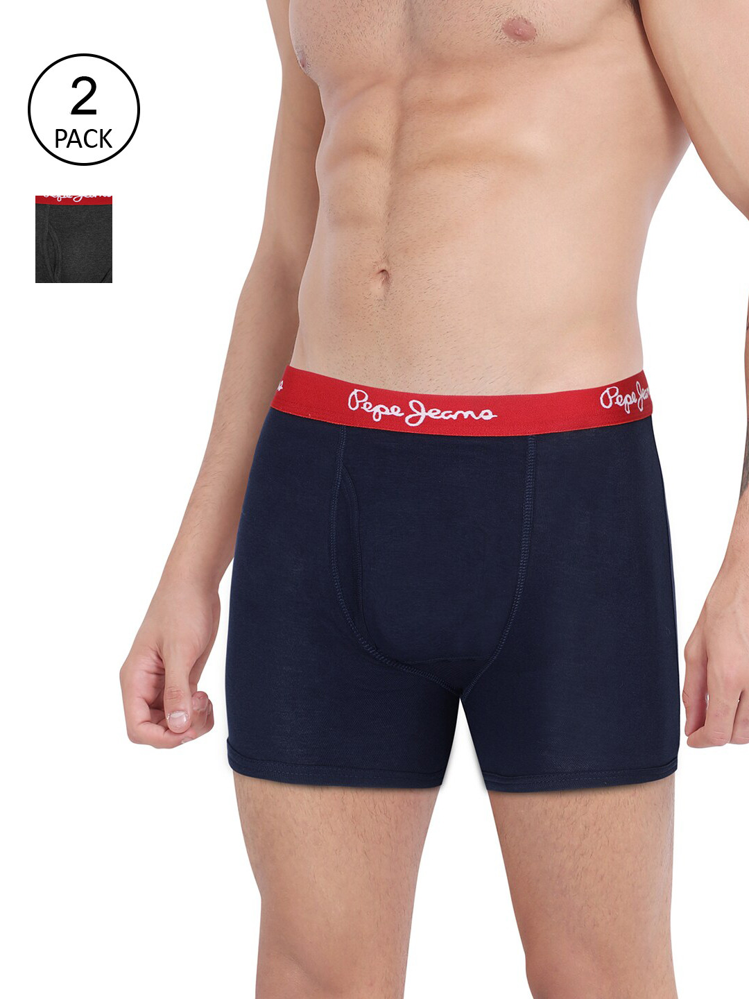 

Pepe Jeans Men Pack Of 2 Solid Trunks 8904311320180, Blue