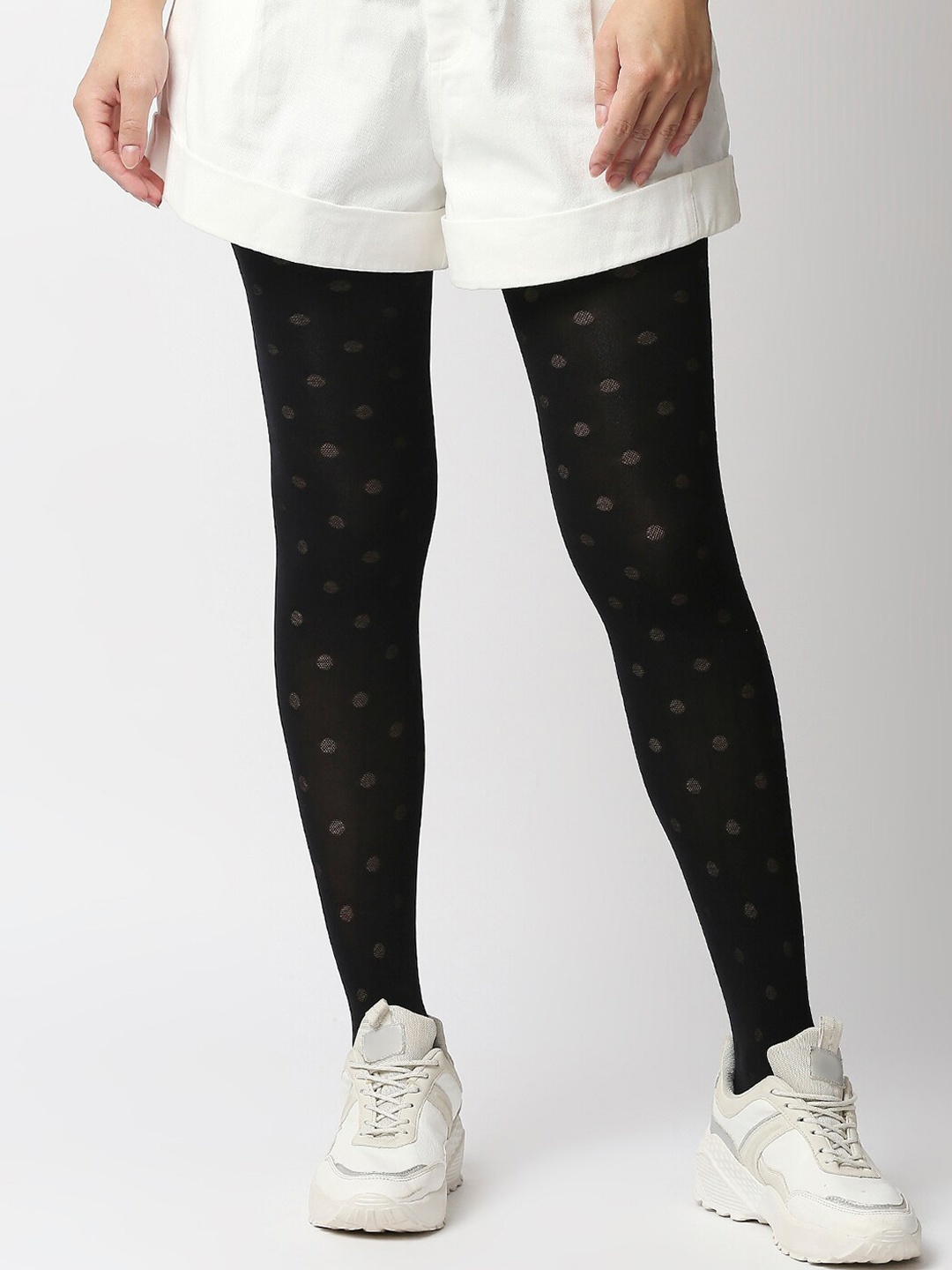 

20Dresses Women Black & Silver Printed Stockings