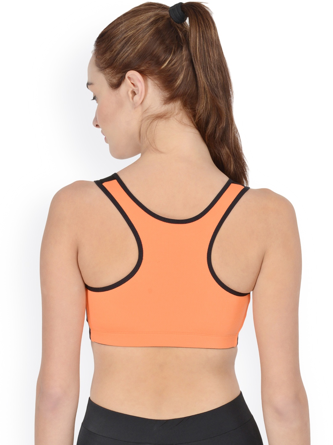 

Da Intimo Orange & Black Activewear Sports Bra DIX-48