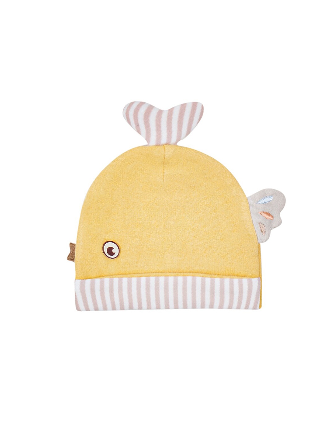 

Baby Moo Unisex Kids Yellow & Pink Printed Beanie