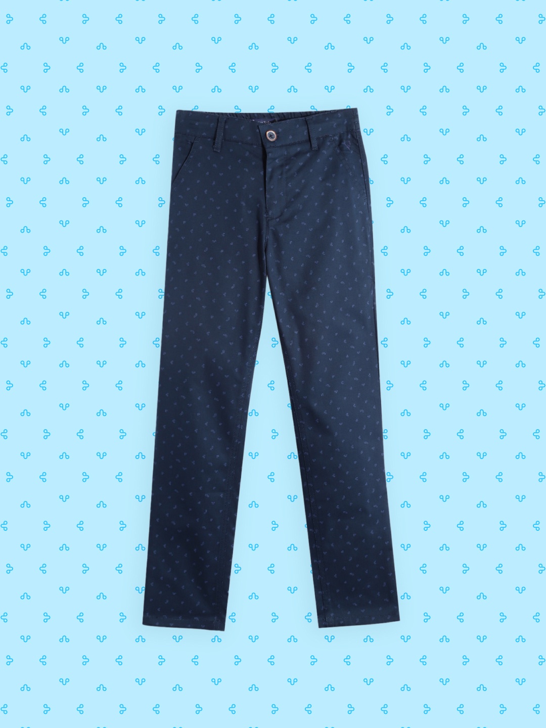 

Allen Solly Junior Boys Navy Blue Printed Chino Trousers