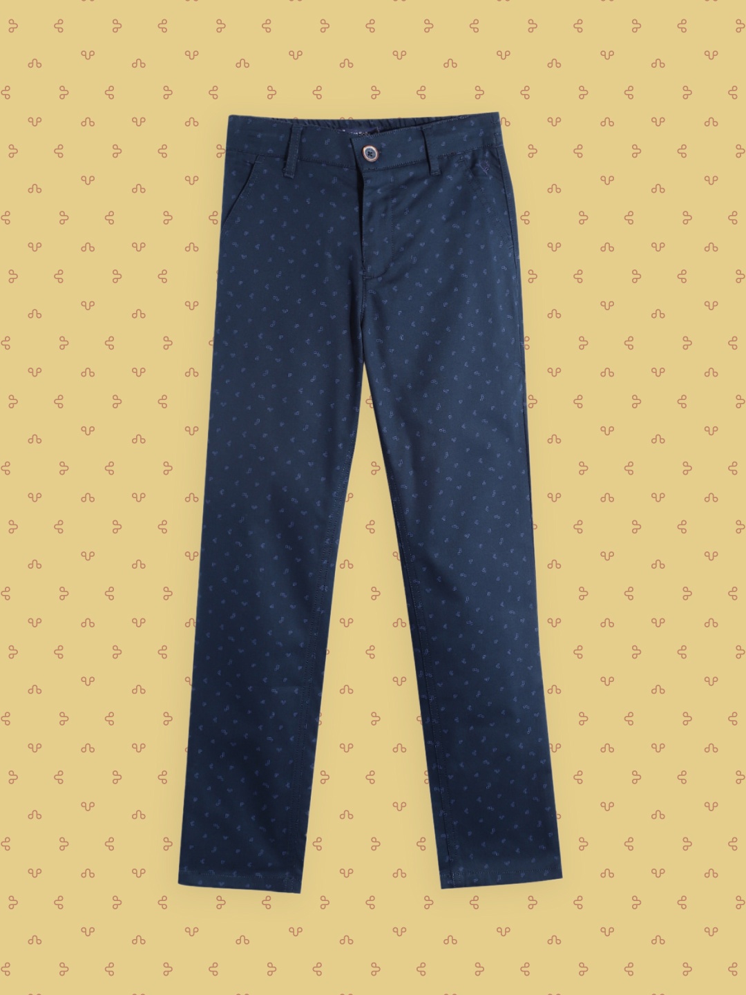 

Allen Solly Junior Boys Navy Blue Printed Chino Trousers