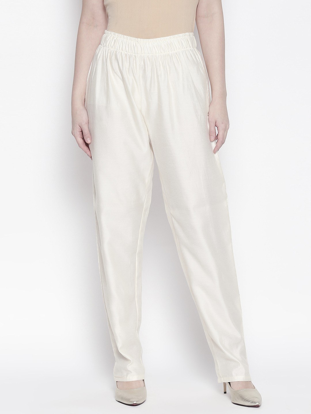 

Desi Weavess Women Off White Trousers
