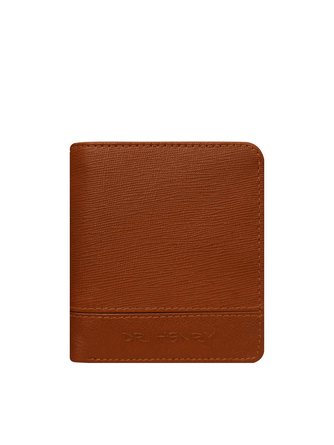 

DR HENRY Men Tan Leather Three Fold Wallet