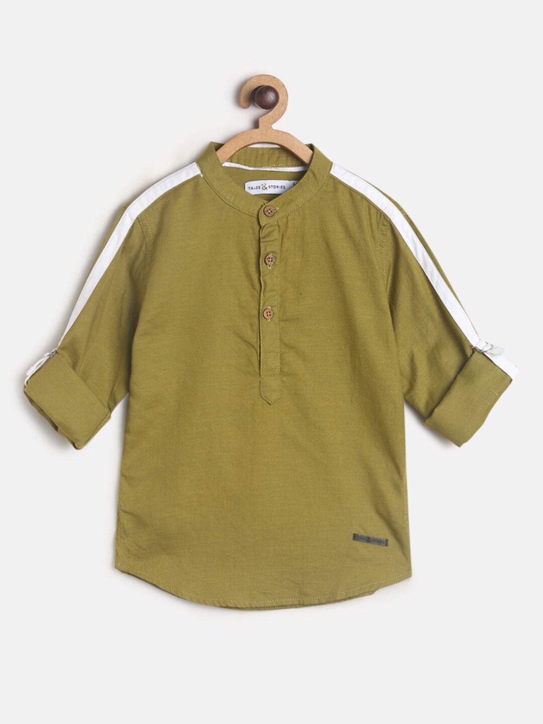 

TALES & STORIES Boys Green Regular Fit Comfort Cotton Casual Shirt