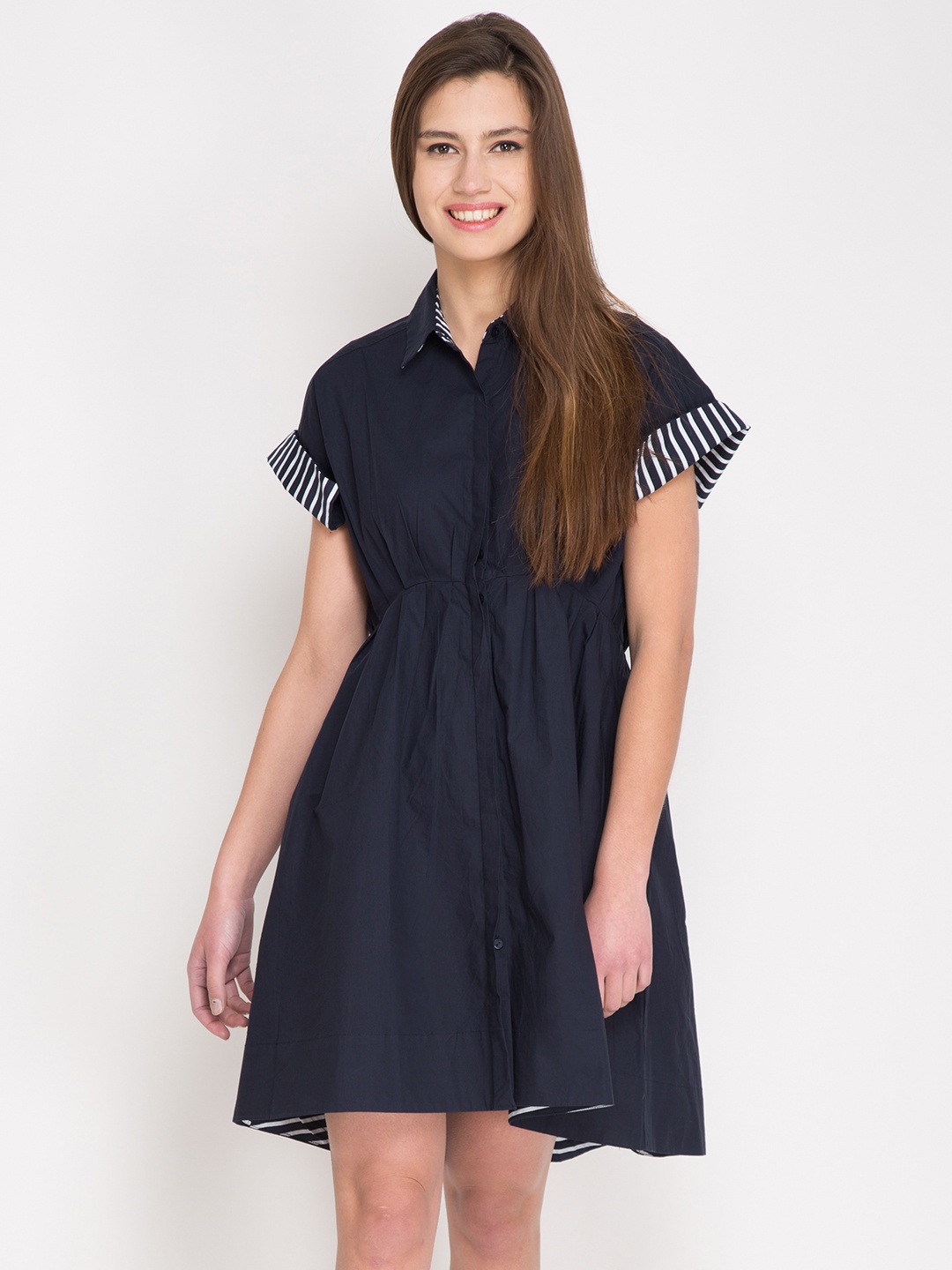 

Tokyo Talkies Women Navy Blue A-Line Dress