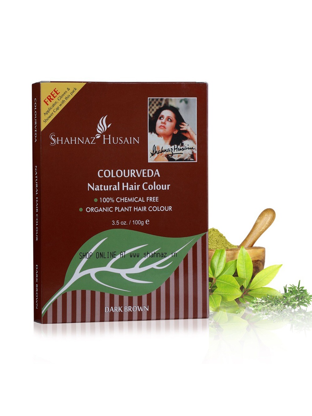 

Shahnaz Husain Colourveda Natural Hair Colour 100 g - Dark Brown, Coffee brown