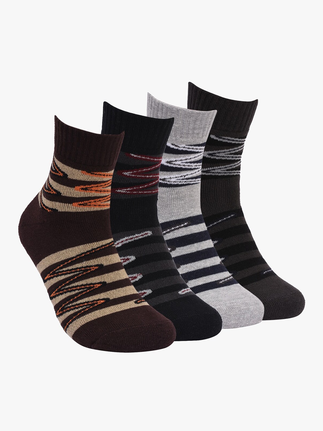 

BuckleUp Men Pack Of 4 Assorted Above Ankle-Length Socks