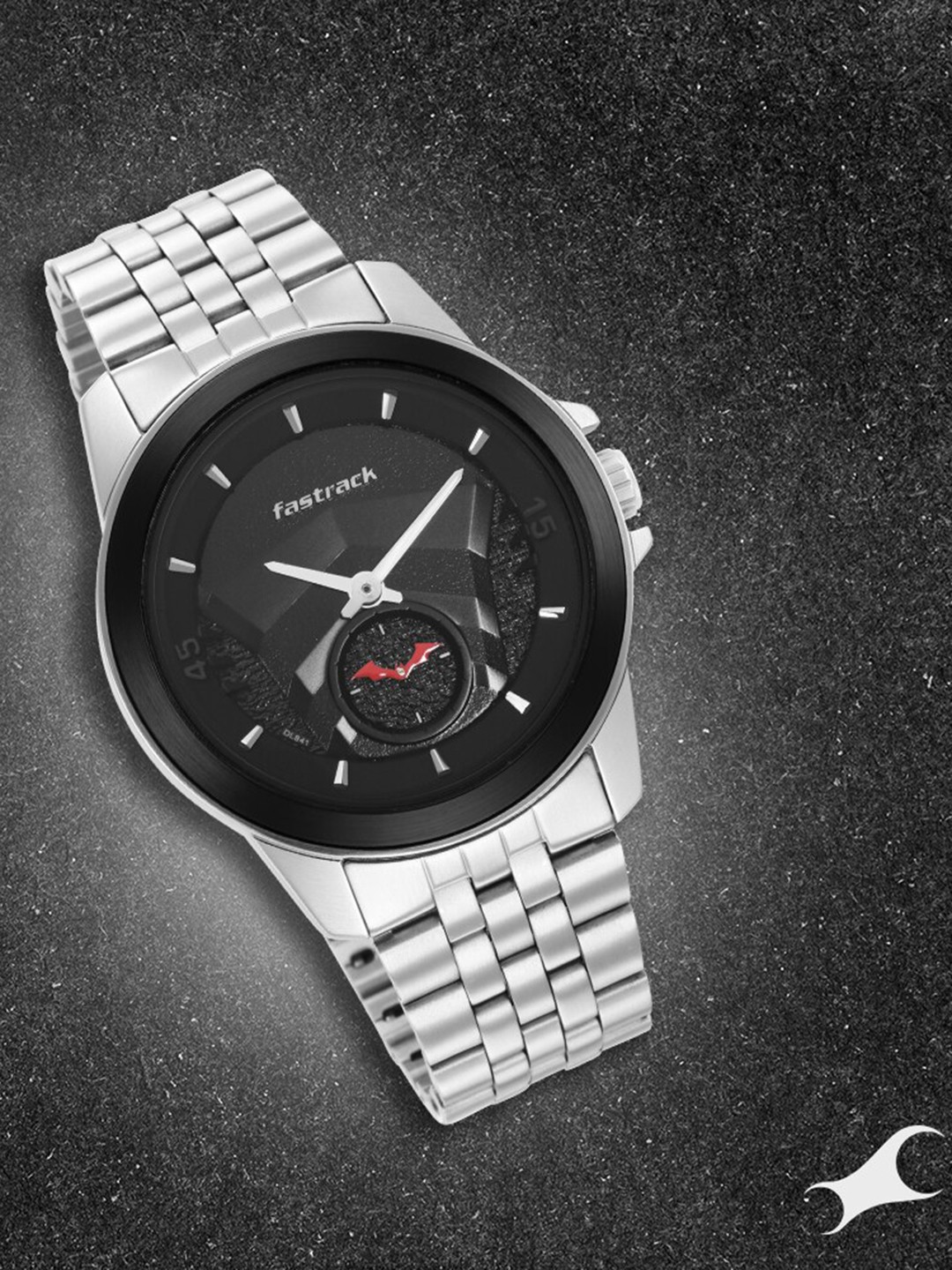 

Fastrack Men Black Stainless Steel Bracelet Style Straps Analogue Watch 3264KM01