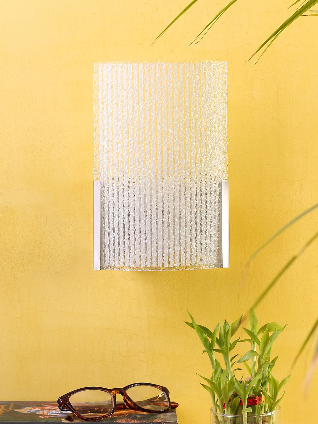 

Devansh Off White Steel & Glass Wall Mounted Light