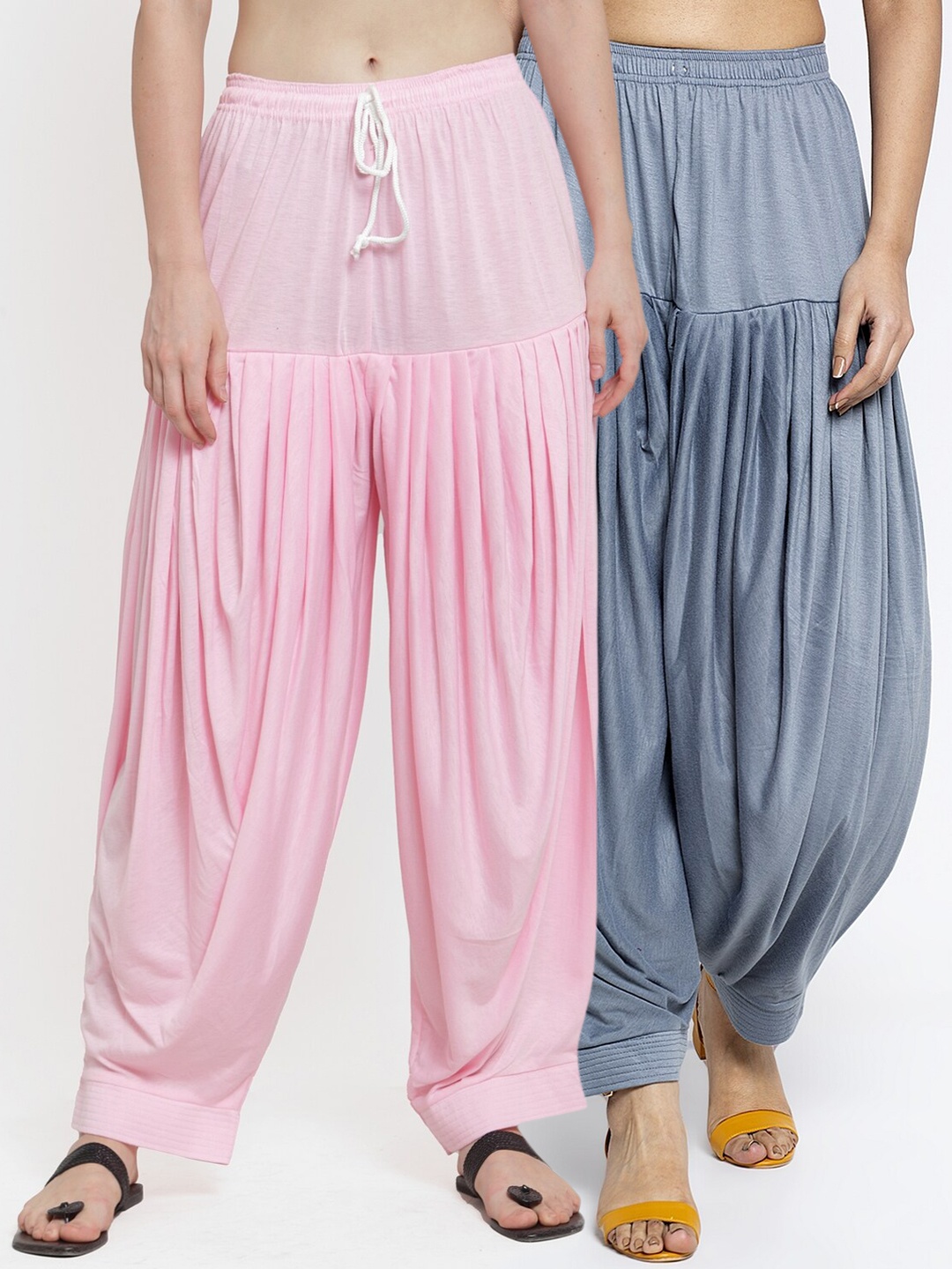 

GRACIT Women Pack of 2 Grey & Pink Patiala Salwar